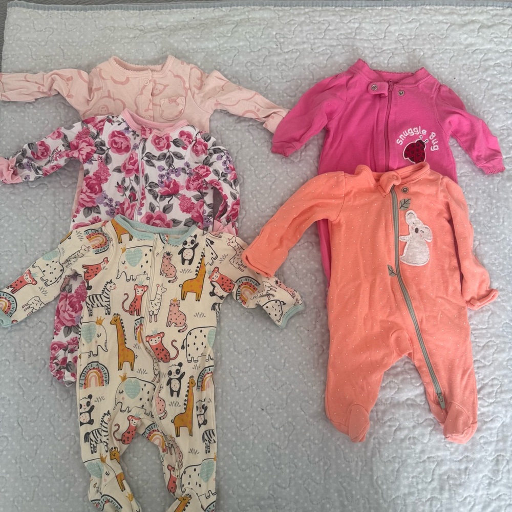 Pink and Orange Kids One Piece Set